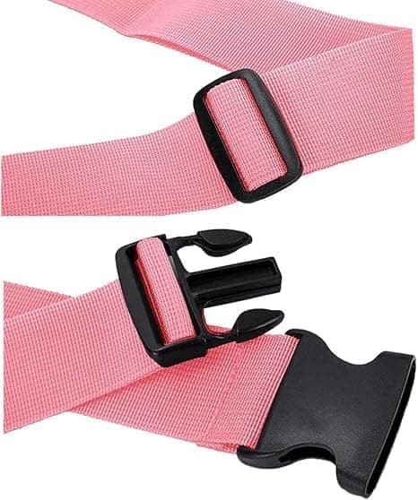 4-pack resväskeband för resväskor, bagageremmar, resetillbehör, multifunktionella, rosa Pink