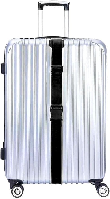 4-pack resväskeband för resväskor, bagageremmar, resetillbehör, multifunktionella, svarta Black