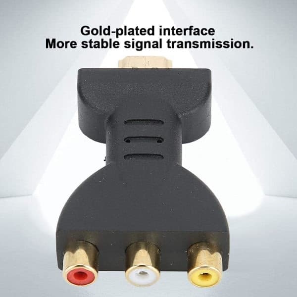 HDMI til RGB AV Videokonverter RCA Komponentkonverter 1080P Lyd Video Synkroniseringsadapter