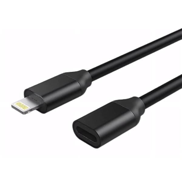 Lightning forlængerkabel 1,8 m til iPhone 13 iPad forlængerledning hun til han stik overfører lyd video musik dataoverførsel