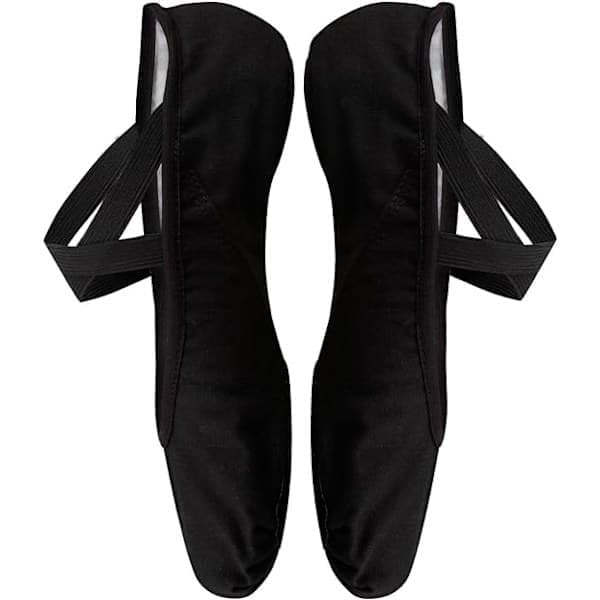 Balletsko med delt sål, flade dansesko sort 1 UK Sort 1 UK Black 1 UK
