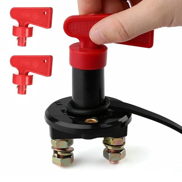 Batteriafbryderisolator, 12v/24v rød batterifrakoblingsnøgle, universal bilafbryder (#2)