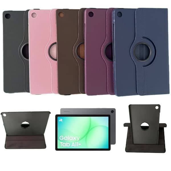 360-deksel til Samsung Galaxy Tab A11+, skjermbeskytter, brun brown