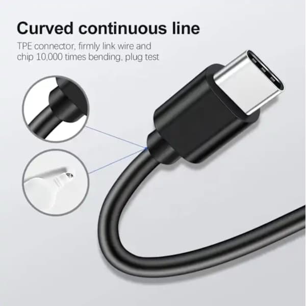 Samsung S20 ULTRA Oplader USB-A til USB-C - Hurtig Oplader 1M - Sort sort black