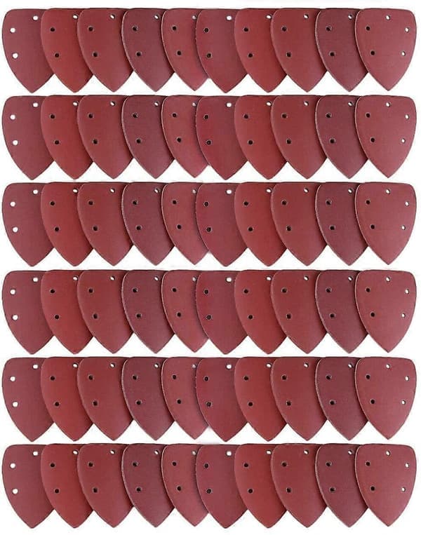 60-pack sandpapper, sandpapper 40/60/80/100/120/180/240/320/400/800 idealiskt för multiverktygsslipmaskin