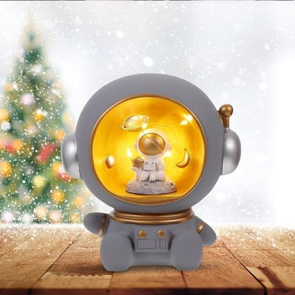 Astronaut sparegris og natlampe - Rumfarer og planet-gris