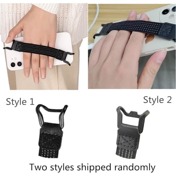 (3 stk.) Telefon-halsremholder, mobilgreb-remme med clips, håndholdt etui-beskyttelse, elastiske grebsbånd til og