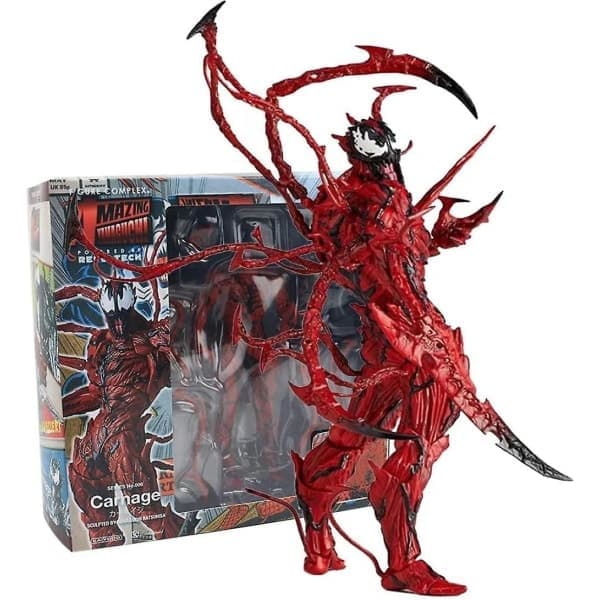 Rødt Venom-legetøj, 18 cm, actionfigur, samlerstatue-legetøj til børn og voksne.