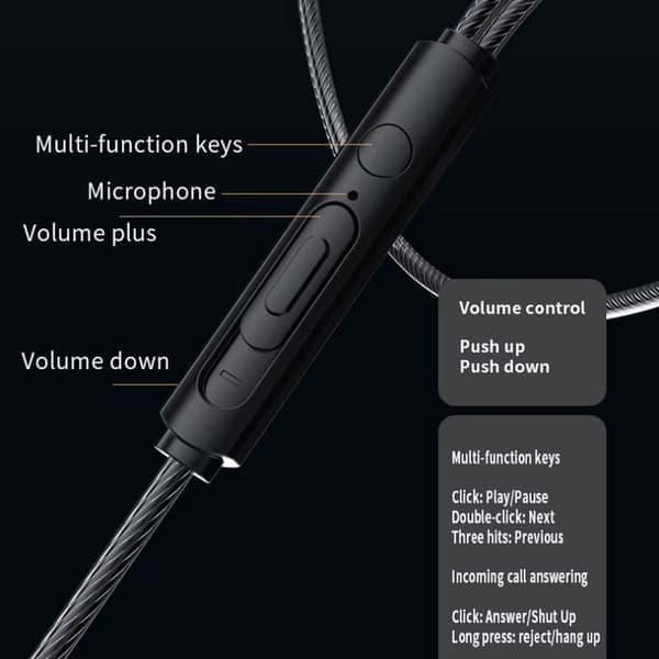 USB-C In-Ear Hovedtelefoner med Ledning DAC Sort sort