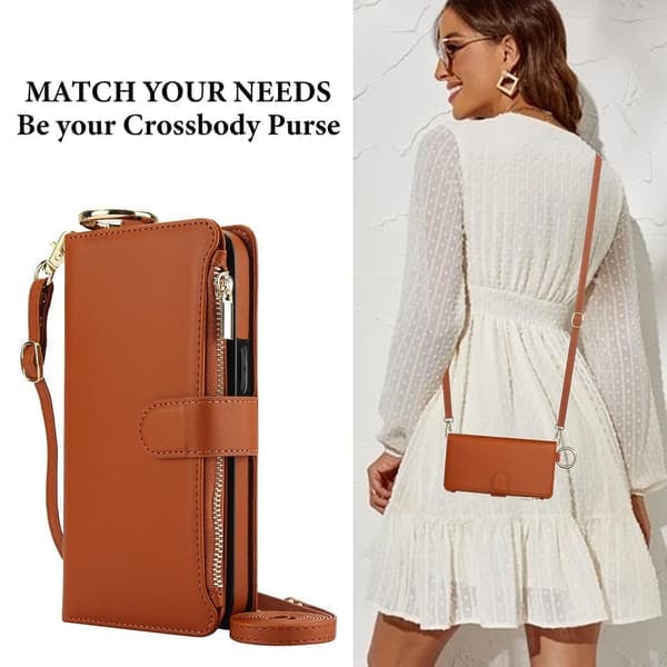 Crossbody pung etui i læder til iPhone 12 mini