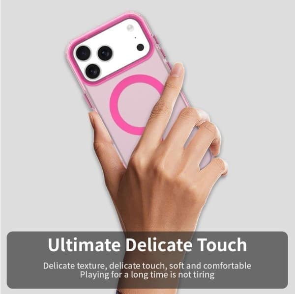 iPhone 17 Pro Max-fodral - Candy Magsafe PC Hybrid TPU Röd Röd