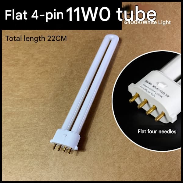 11w CFL dagslyserstatningspære 4-pinners 2g7-base (6400k)