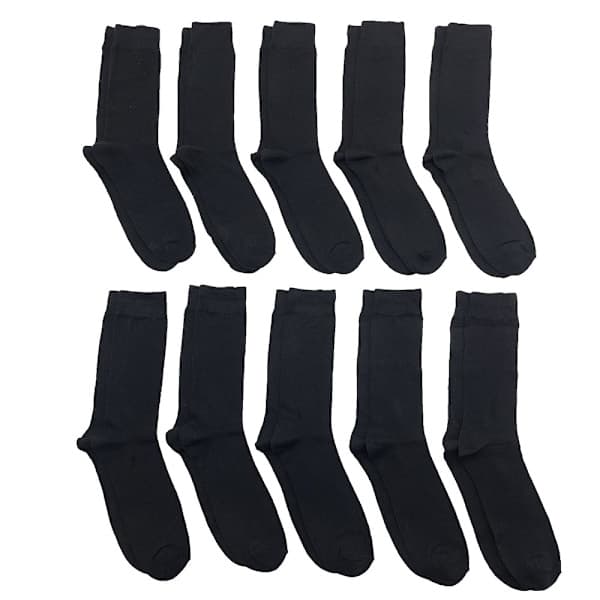 Bambusstrømper 10 par (Sort) Sort 35-38 35-38 35-38