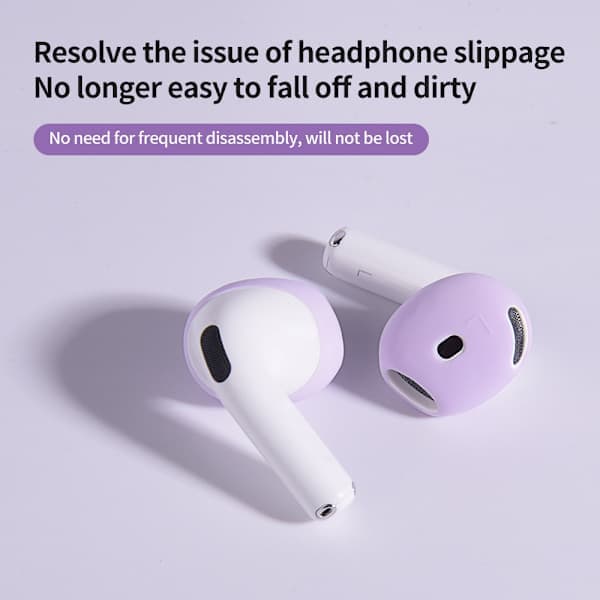 Airpods 4 Silikonørepropper - 2 par, transparente erstatningstupper for forbedret komfort og passform Transparent