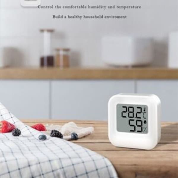 Digitalt Termometer Hygrometer Temperaturmåler, BLÅ Blue