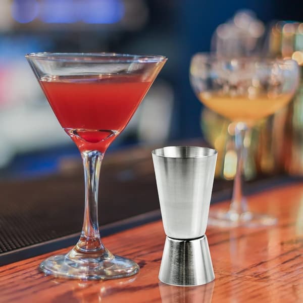 25 ml/50 ml Jigger i rustfritt stål, dobbel målekkopp for sprit, dobbel jigger for bar, cocktailshotmål