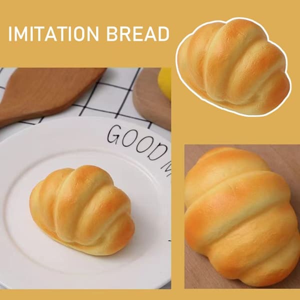 Simulering Bröd Stressleksak Söt Mat Squishies Bröd Mjuk Långsamt Stigande Brödform Klämleksaker För Barn Vuxna E E