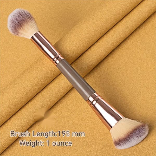 Foundationbørste, dobbeltsidet børste til at blande flydende pudder, concealer makeup, blushbørste