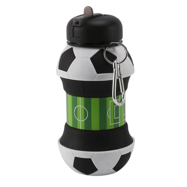 Fotboll Sport Vattenflaska Hopfällbara Reseflaskor med Silikon