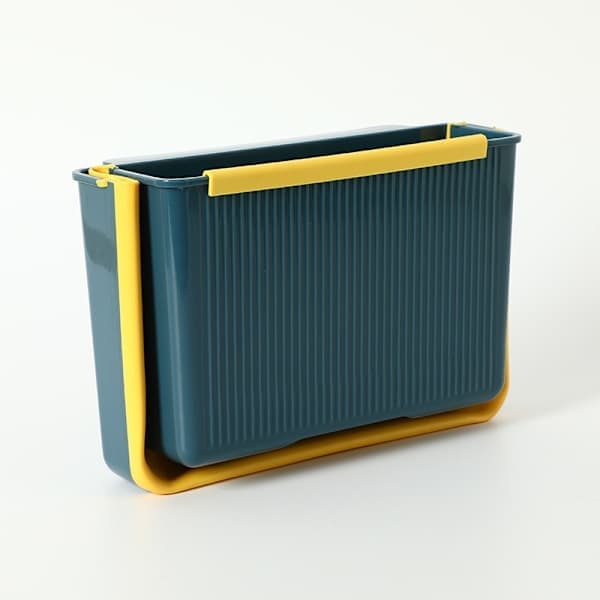 Väggmonterad hopfällbar soptunna för kök, blå gul blue yellow