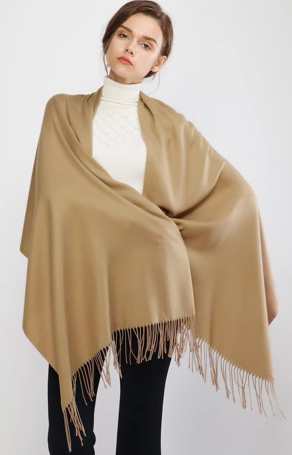 Dame Tørklæder Pashmina Sjaler og Wraps til Bryllup Tørklæder til Kvinder Vinter Camel Camel