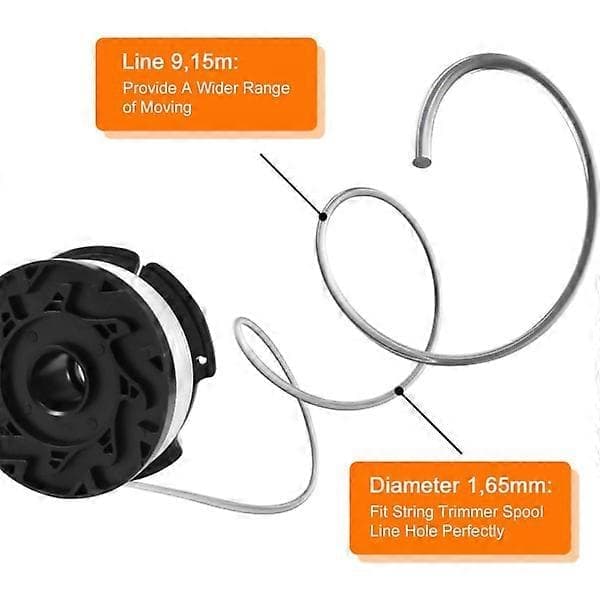 Trimmerspole for Black and Decker Trimmere, 6 Trimmerline