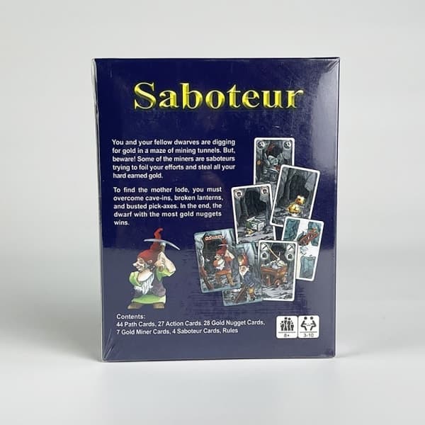Pelipakka / Korttipakka perhepeleihin, juhlaviihteeseen - Saboteur