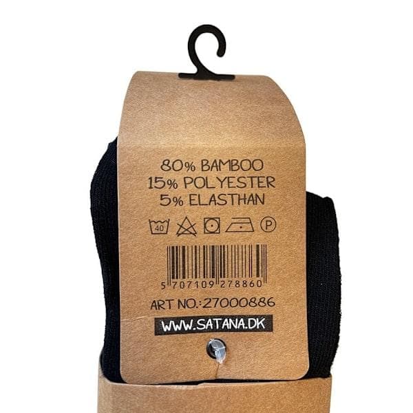 Bambusstrømper 10 par (Sort) Sort 43-46 43-46 43-46
