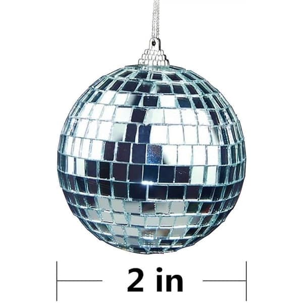 12 stk. Diskokule Dekor Speilkule Ornamenter for Fest