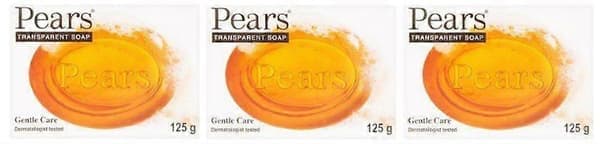 3 X Pears Gentle Care Transparent Sæbe 125g