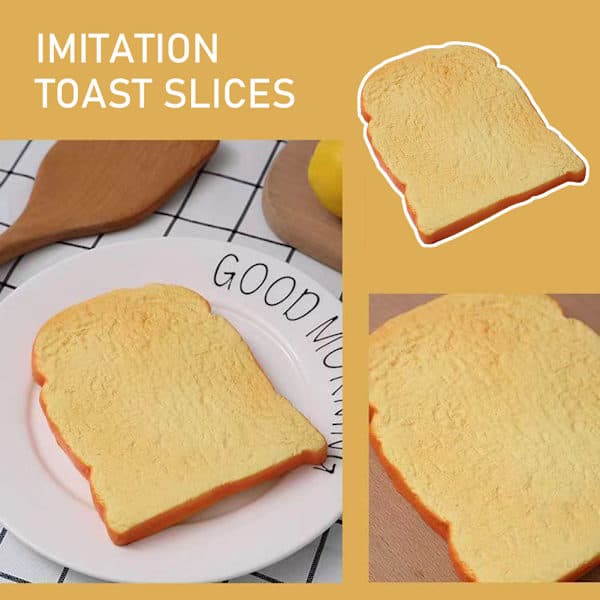 Simulering Bröd Stressleksak Söt Mat Squishies Bröd Mjuk Långsamt Stigande Brödform Klämleksaker För Barn Vuxna E E
