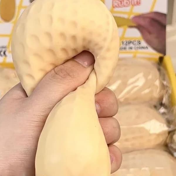 Taba Squishy Peanut Squeeze Toy, Säker Stressboll, Realistisk Jordnötsstressleksak, Giftfria Stressbollar, Fidget Sensoriska Leksaker för Barn