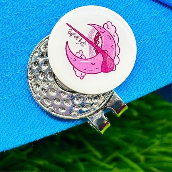 Golfboldmarkør Hatteclips Magnet Golfboldmarkør med Hatteclips Golftilbehør til Golfspillere Mænd Kvinder