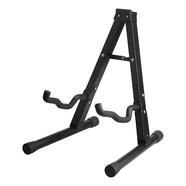 Sort jernguitarstativ - Unikt foldbart design, stabilt A-rammestativ til basudstilling - Perfekt[JUN]