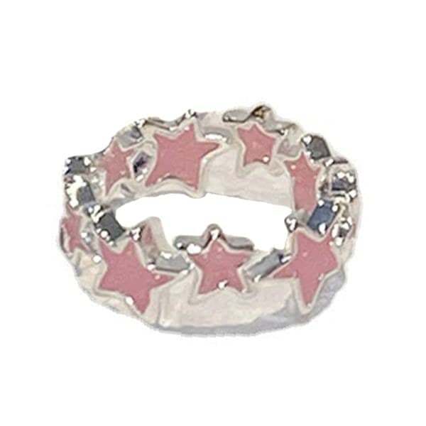 Söt och cool fingerring, estetiska modesmycken, justerbar öppen ring