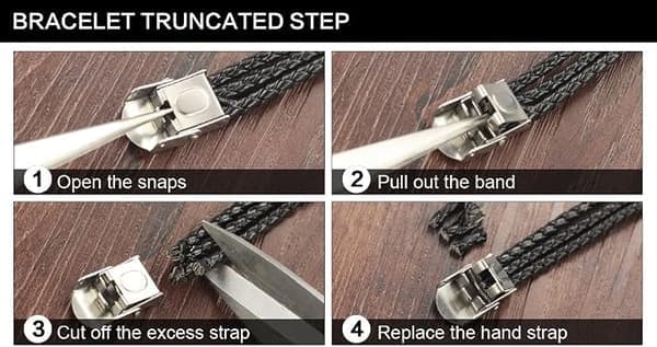 Läderarmband för män Svart Brun Multilager Flätat Rep Gitarr Diskantklav Musiknot Smycken Armband Justerbart