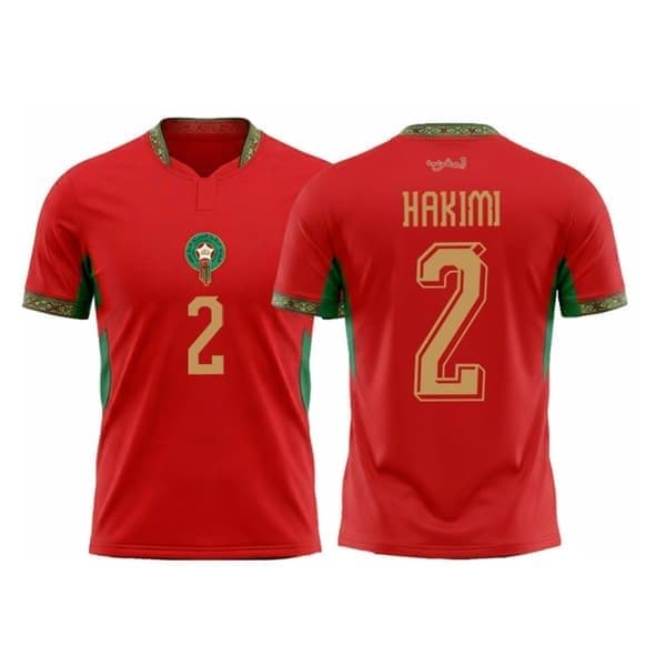 26-27 Marocko bortaställ NR.2 HAKIMI tröja S-2XL 2 XXL XXL
