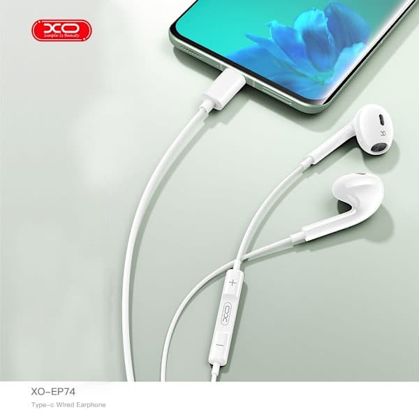 Til iPhone 17/16/15 kompatible USB-C in-ear hovedtelefoner med mikrofon EarPods hvid
