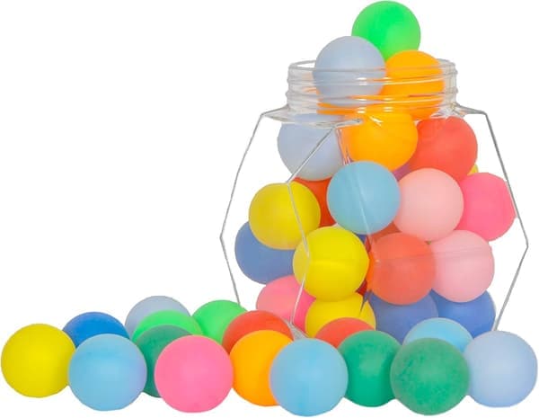 40 mm pingisbollar 2,4 g blandade färger 50 st för spel utomhussport