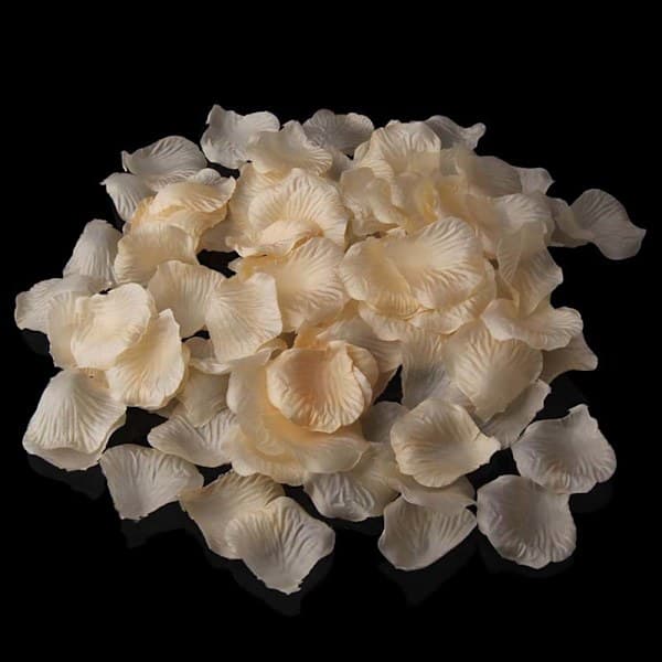 500 stk. simulerte silkeblomster til bryllupsdekorasjon Valentinsfest Roseblader Champagne Champagne