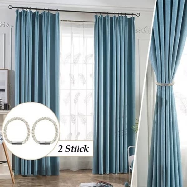 Verhonpidikkeet soljella, 2/4 kpl, poraamaton, magneettiset verhonpidikkeet harmaa 4 kpl Gray 4pcs