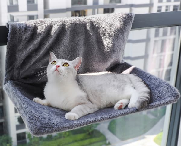 Varm og koselig modulær seng for katt og hund (grå)