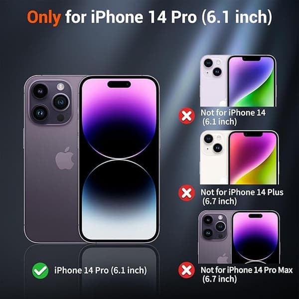 SUPFINE Magnetisk etui til iPhone 14pro, MagSafe-kompatibel, militærklassificeret beskyttelse, slankt mat gennemsigtigt stødsikkert etui, grå grå iphone14pro gray iphone14pro
