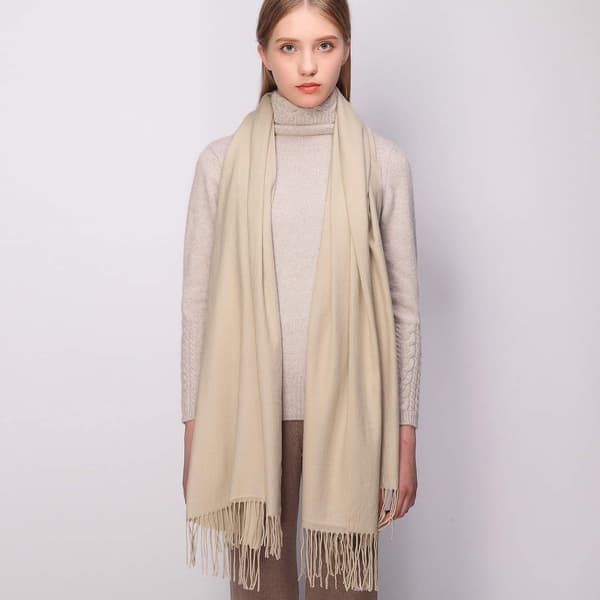 Skjerf til dame Pashmina sjal og omslag til bryllup Skjerf til dame Vinter beige beige