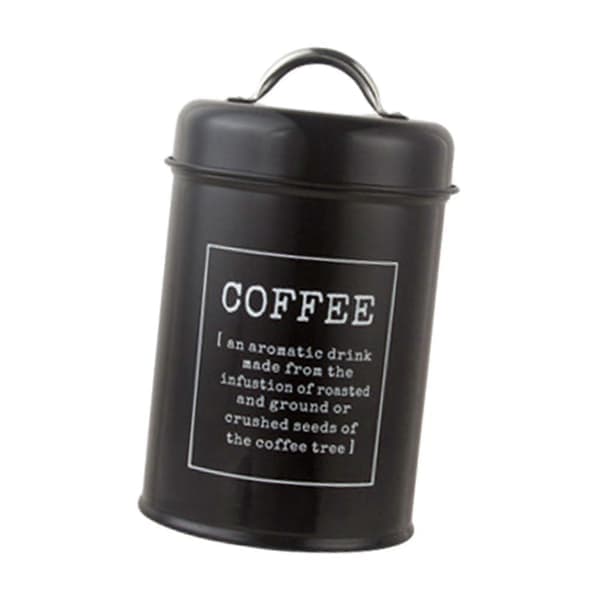 Kaffekrukke Slikkrukke Chokoladekrukke Tørfoder Lufttæt Låg 1,2l Snacks Slik Organizer Køkkenbeholder Til Skabshylde Sort Black