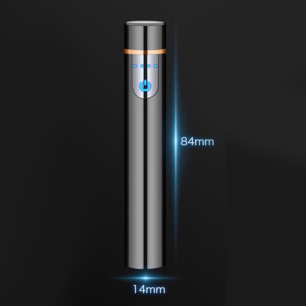 Mini Touch Sensor Flameless Lighter Bærbar USB Genopladelig Vindtæt Lighter Sølv Is Silver Ice