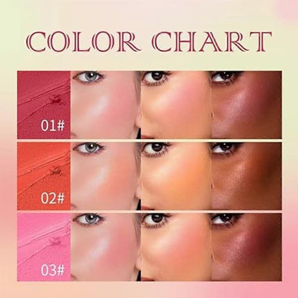Cremet blush-stick til kinder, læber og øjne Vandtæt Multi-Use Makeup-stick Pink M