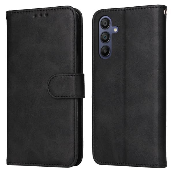 SKALO Samsung A17 PU Læder Wallet Case - Flere Farver Sort black