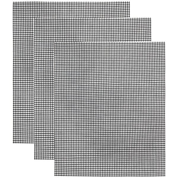 INF Non-Stick Grillnet, BBQ Madlavningsnet, 3-pak, Sort