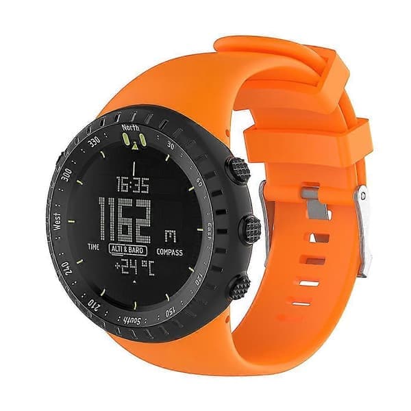 Silikoninen Vaihtohihna Suunto Core All Black -urheilukelloon, oranssi Orange